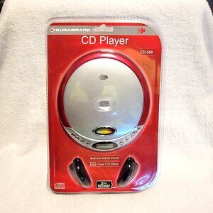Durabrand Portable CD Player CD-566 Red and Silver New